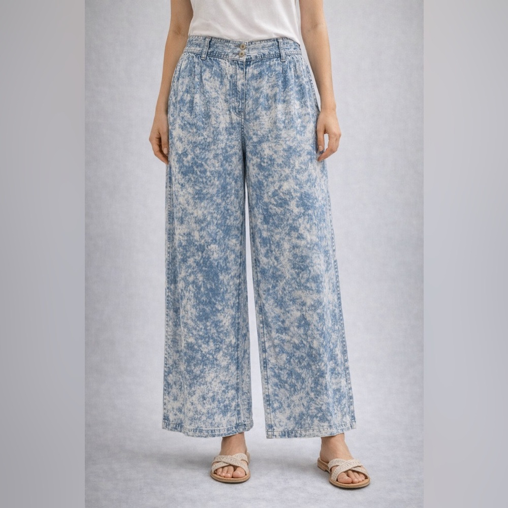 Women’s XL 100% Tencel Blue Denim Jogger Jeans Flowy Comfy Summer